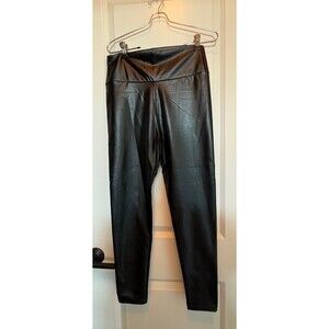 Black Pleather Leggings Sz Lg